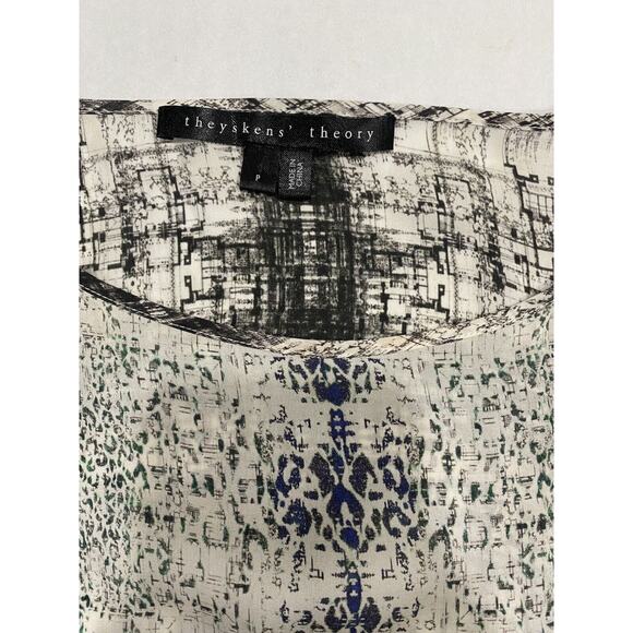 Theysken’s Theory size P 100% silk Sleeveless with Bateau Neckline pullover Top - Picture 5 of 10